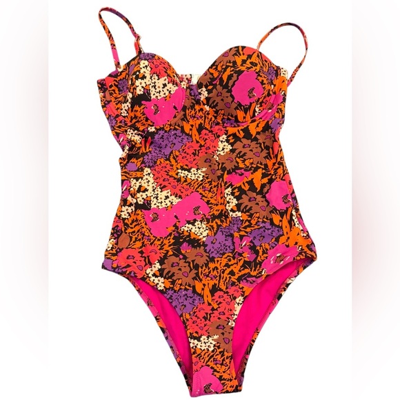 NEW PAUL SMITH Ladies Pink Floral One Piece Small Swimsuit - Picture 3 of 8